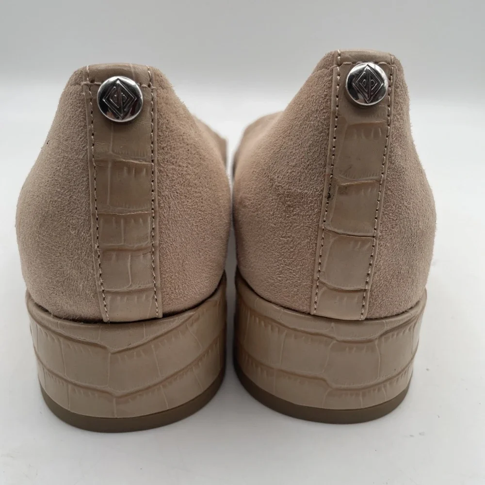 Donald J. Pliner Drew Beige Suede Dress Slip-On Pumps Shoes Women's Size 9‎ M
